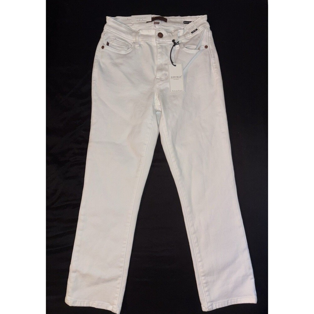 Judy Blue Skinny Fit Mid Rise Capri White Jeans NWT Size 1/ 25” Waist